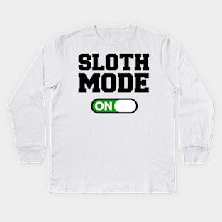 Sloth Mode Kids Long Sleeve T-Shirt